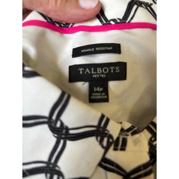 Talbots button front top, office, traditional, classic, bold, preppy, minimalist - Picture 7 of 8